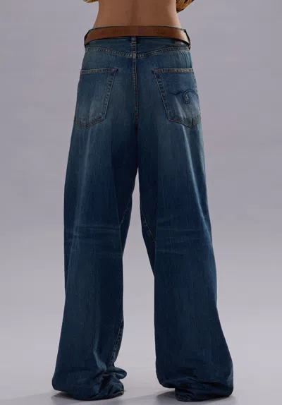 R13 Belt Loop Jeans In Blue