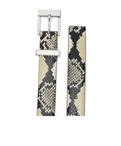 Khaite Snake-effect Metal Belt In Brown