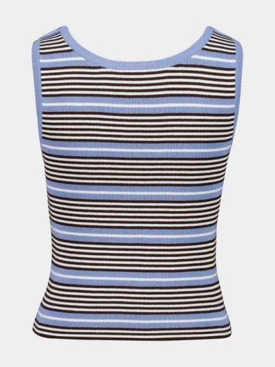 Prada Sleeveless Top In Blue