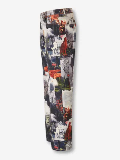 Off-white Flared Print Jeans In Multi