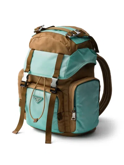 Prada Medium Re-nylon Backpack In Blue