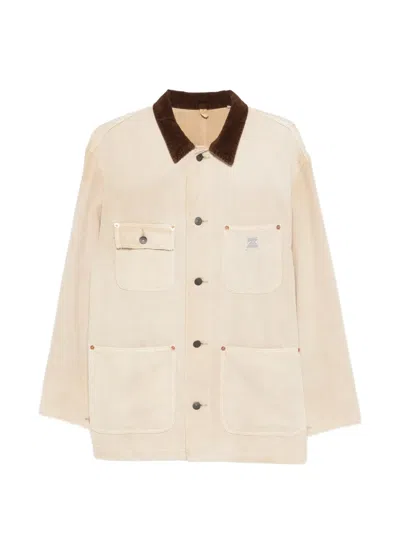 Denimist Corduroy Collared Jacket In Neutral