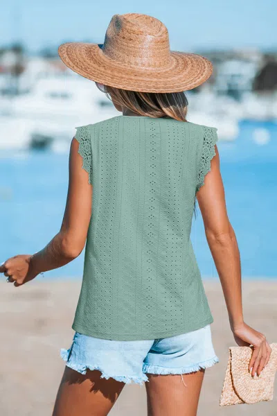 Cupshe Right Path Green Top In Green