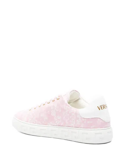Versace Barocco-pattern Low-top Sneakers In Multi