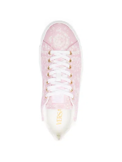 Versace Barocco-pattern Low-top Sneakers In Multi