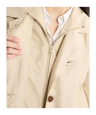 Fay Technical Poplin Nude Morning Coat In Neutral