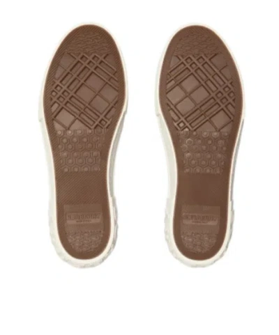 Burberry Check Embossed-logo Sneakers In Neutral