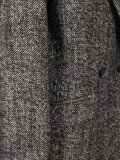 Tagliatore Herringbone-pattern Linden Coat In Black