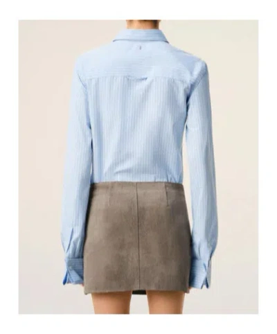 Ami Alexandre Mattiussi Ami Paris Ami Paris Ruffled Cotton Poplin Shirt In Gray