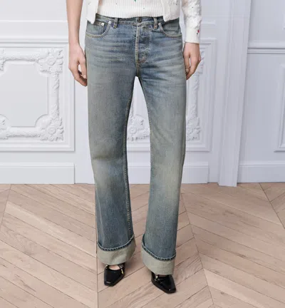 Dior Belt Loop Jeans In Blue