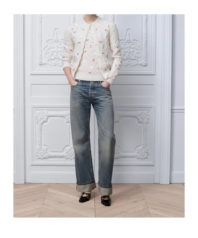 Dior Belt Loop Jeans In Blue