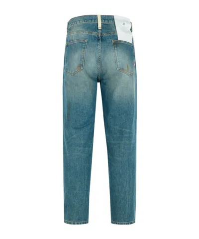 Amish Button-fly Five-pocket Jeans In Blue