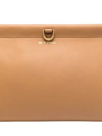Etro Mini Shoulder Bag Adjustable Strap Hardware In Brown