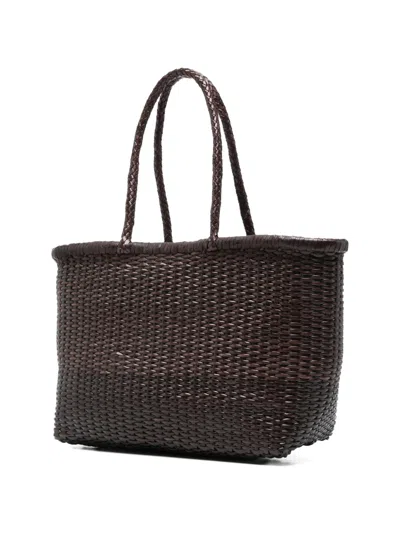 Dragon Diffusion B Weave Small Leather Shoulder Bag In White