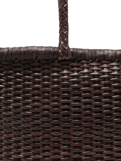 Dragon Diffusion B Weave Small Leather Shoulder Bag In White