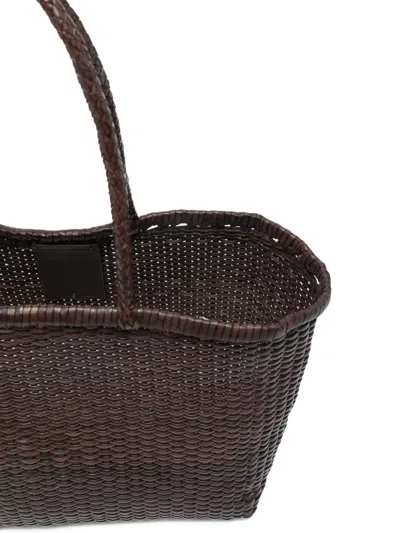 Dragon Diffusion B Weave Small Leather Shoulder Bag In White