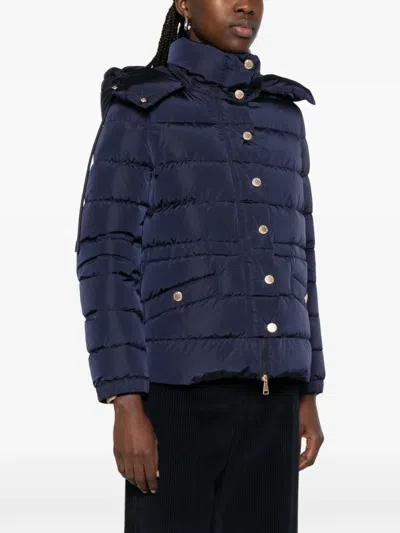 Weekend Max Mara Sax Hooded Button Down Jacket In Blue