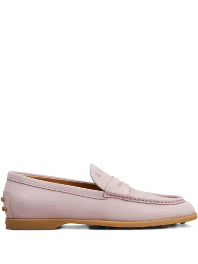 Tod's Tods Gomma Leggero Nubuck Loafers In Pink
