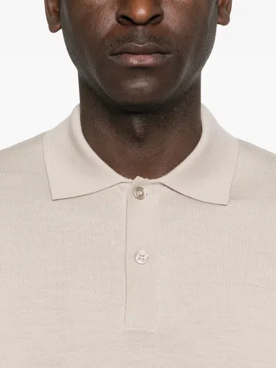 Samsoe & Samsoe Short-sleeved Polo Shirt In Brown