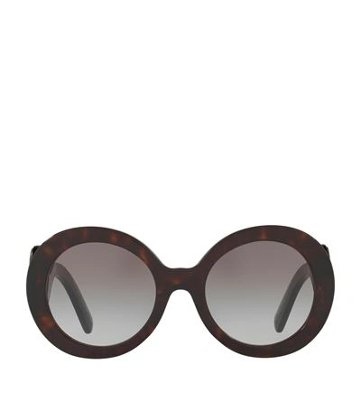 Prada Round Sunglasses In Tortoiseshell