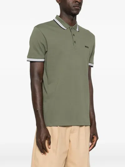 Hugo Boss Short-sleeve Polo Shirt In Green