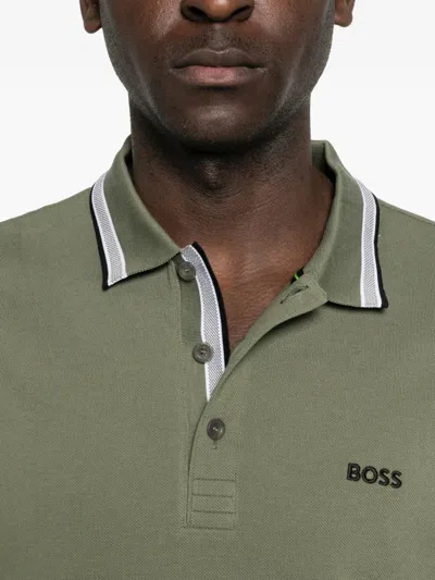Hugo Boss Short-sleeve Polo Shirt In Green