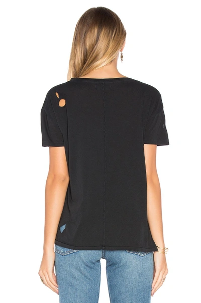 Shop Anine Bing Distressed T Shirt In Black