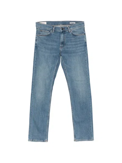 Gant Man Jeans Blue Size 35w-34l Cotton, Polyester, Elastane In Blue