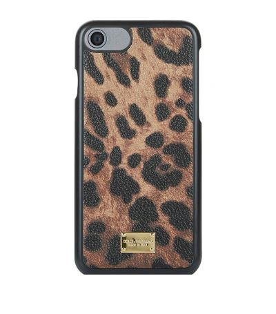Dolce & Gabbana Grained Leather Iphone 7 Case In Multi