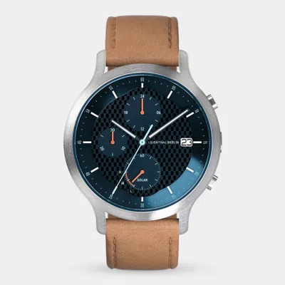 Lilienthal Berlin Chronograph Solar V Leather Light Brown In Multi