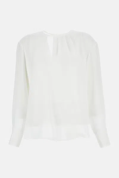 Max Mara Roundneck Blouse In White