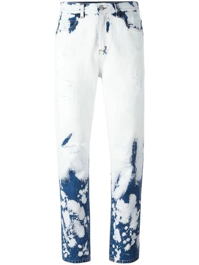 Gucci Blue & White Chlorine Wash Jeans