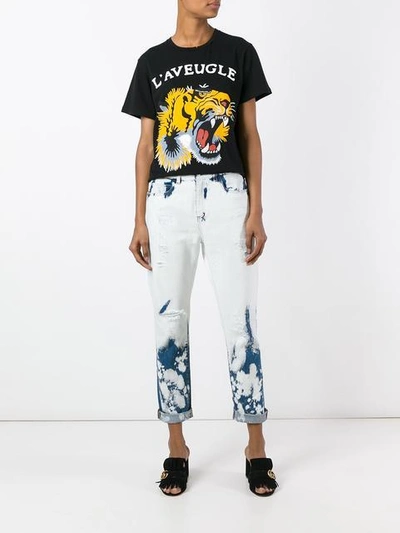 Shop Gucci Hand Bleached Relaxed In White