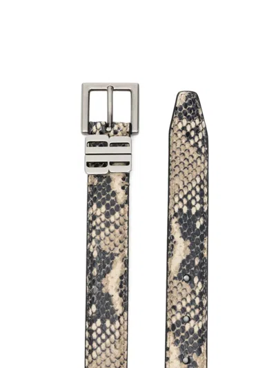 Balenciaga Loop Embossed Belt In Metallic