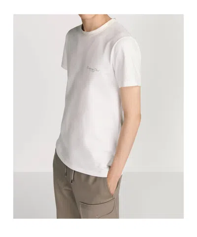 Dior Plain Knitted T-shirt In White