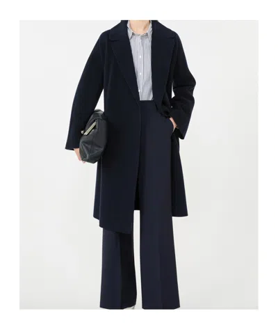 Weekend Max Mara Double-faced Wool Coat In Black