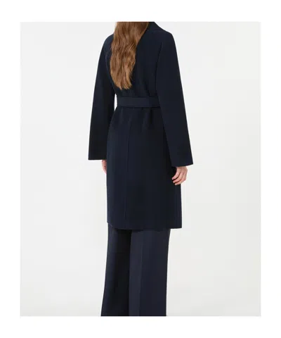 Weekend Max Mara Double-faced Wool Coat In Black