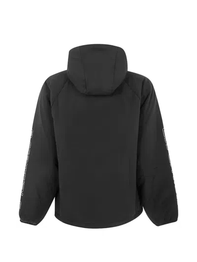 Essentials Hooded Half-zip Jacket In Blue