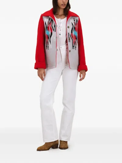 Fortela Patterned Button-fastening Jacket In Multi