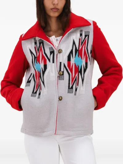 Fortela Patterned Button-fastening Jacket In Multi