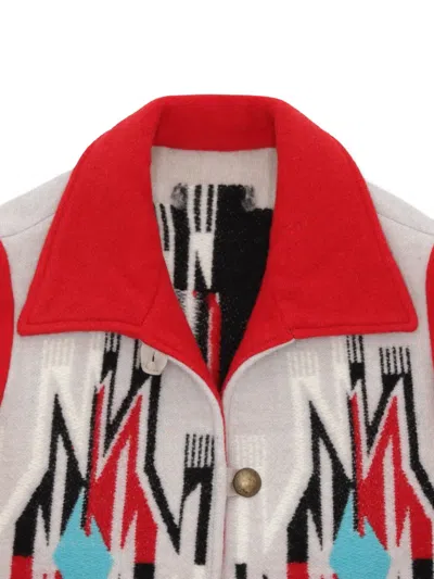 Fortela Patterned Button-fastening Jacket In Multi