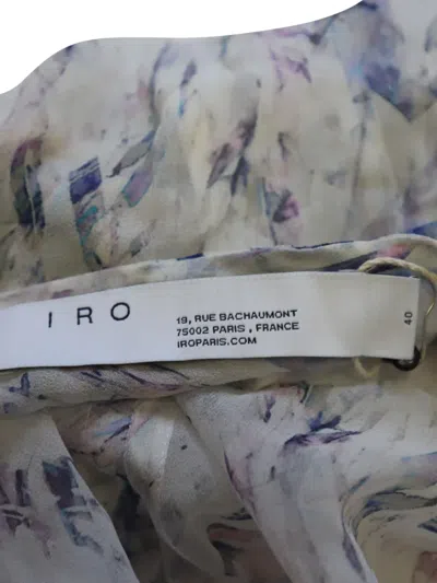 Pre-owned Iro V-neck Pattern Top In White