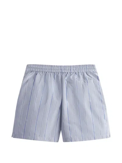Kith Striped-pattern Shorts In Blue
