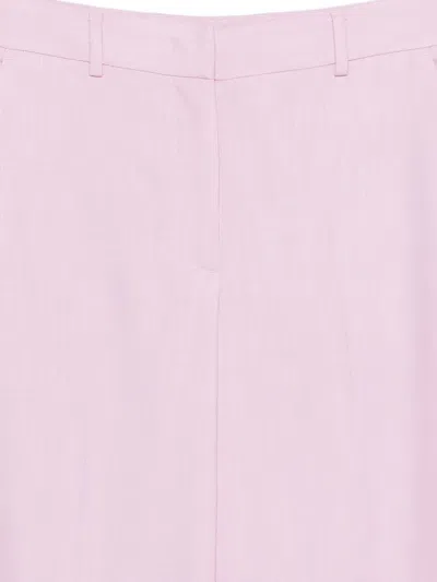 Msgm Belt-loop Palazzo Pants In Pink