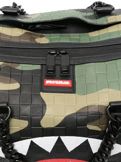 Sprayground Camouflage-pattern Duffle Bag In White