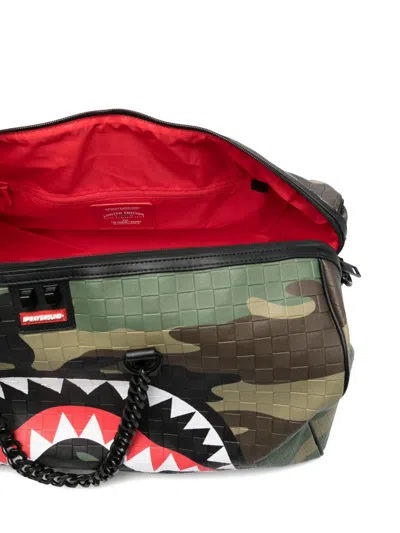 Sprayground Camouflage-pattern Duffle Bag In White