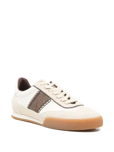 Etro Pattern-panel Sneakers In Neutral