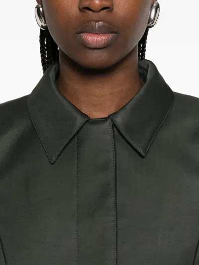 Tom Ford Collar Crop Jacket In Green