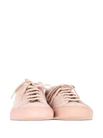 Pre-owned Common Projects Achilles Suede Trainers In Pink