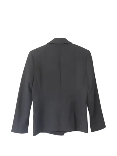 Pre-owned Maje Valmy Double-breasted Blazer In Black